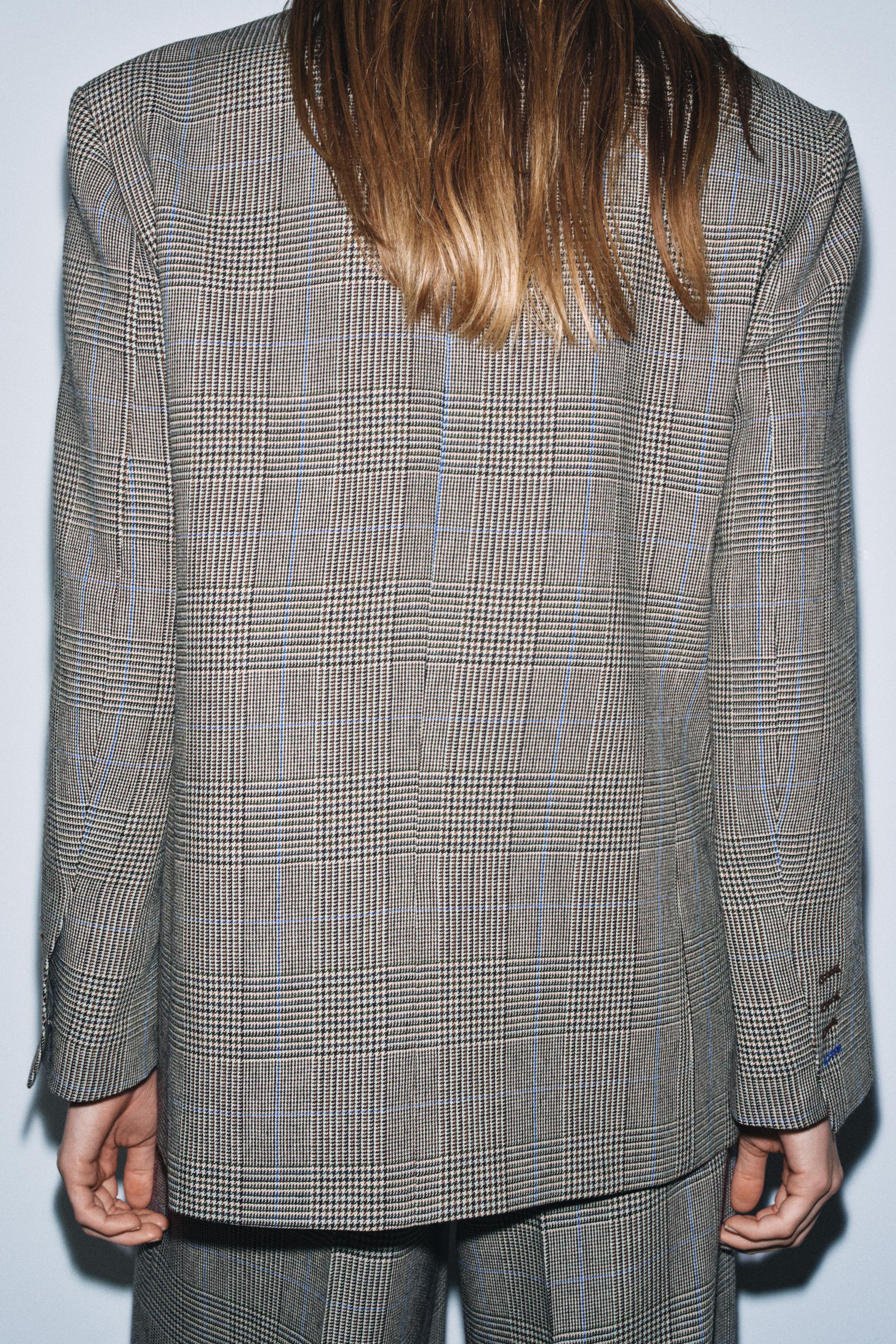 PLAID WOOL BLAZER ZW COLLECTION